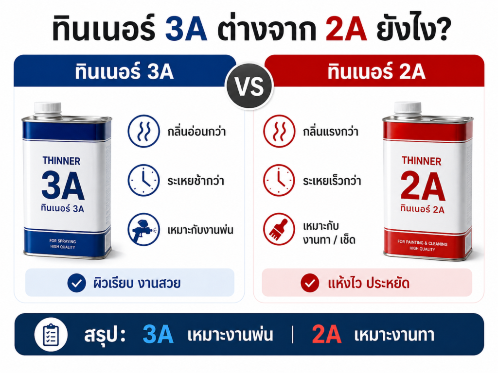 ทินเนอร์ 3A คืออะไร? ต่างจาก ทินเนอร์ 2A ยังไง - บริษัท รุ่งเรืองเคมี ...